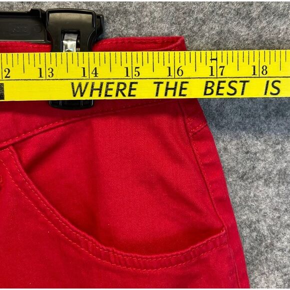 RIDERS by LEE Jeans Women's Size 14P Red Straight Leg Stretch High-Rise Denim - Picture 11 of 14